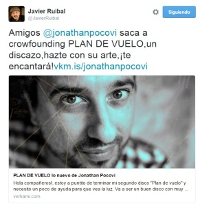 Javier Ruibal anima a ayudar a Jonathan Pocovi