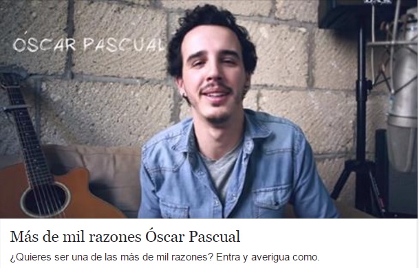 Oscar Pascual crowdfunding