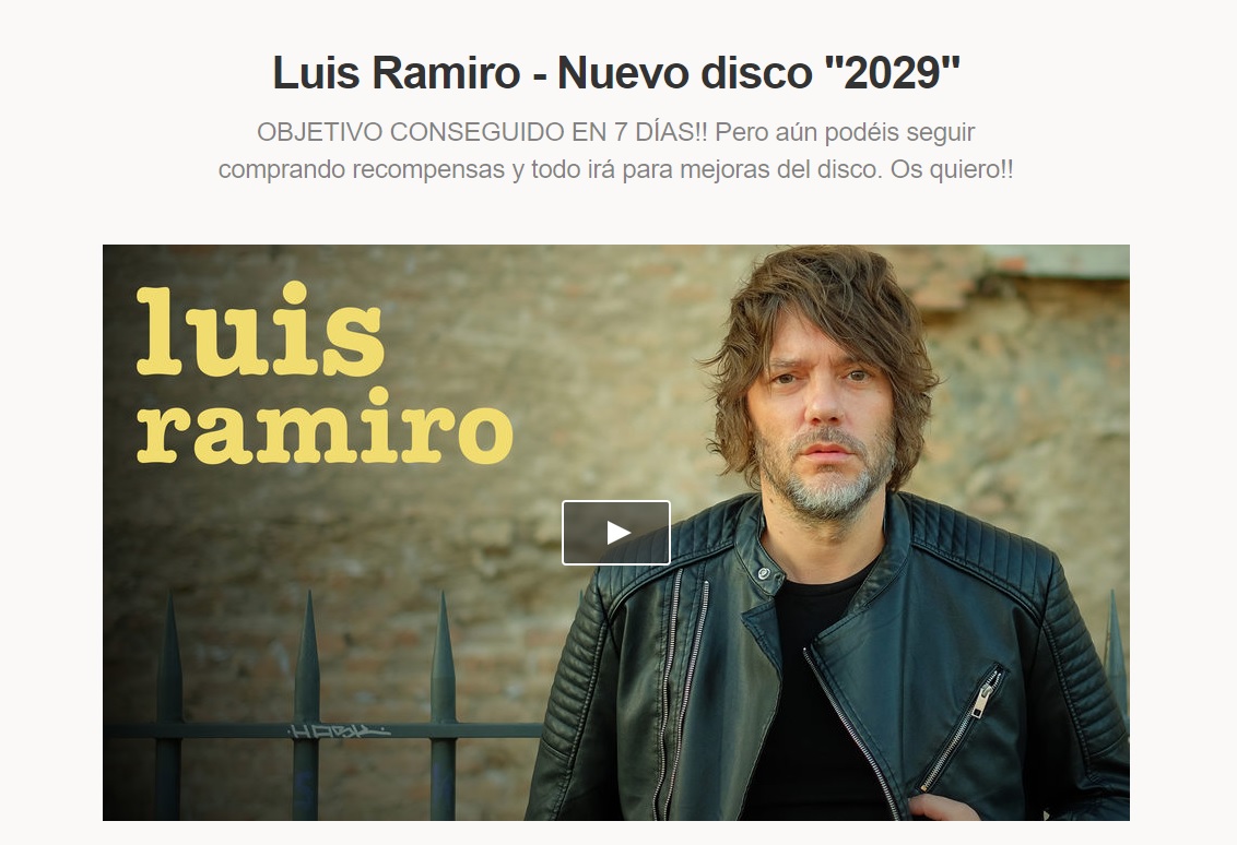 Luis Ramiro Crowdfunding 2029